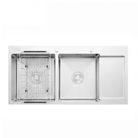 Chậu rửa bát Caesar KSH22H100SX (2 hộc, 1 bàn)