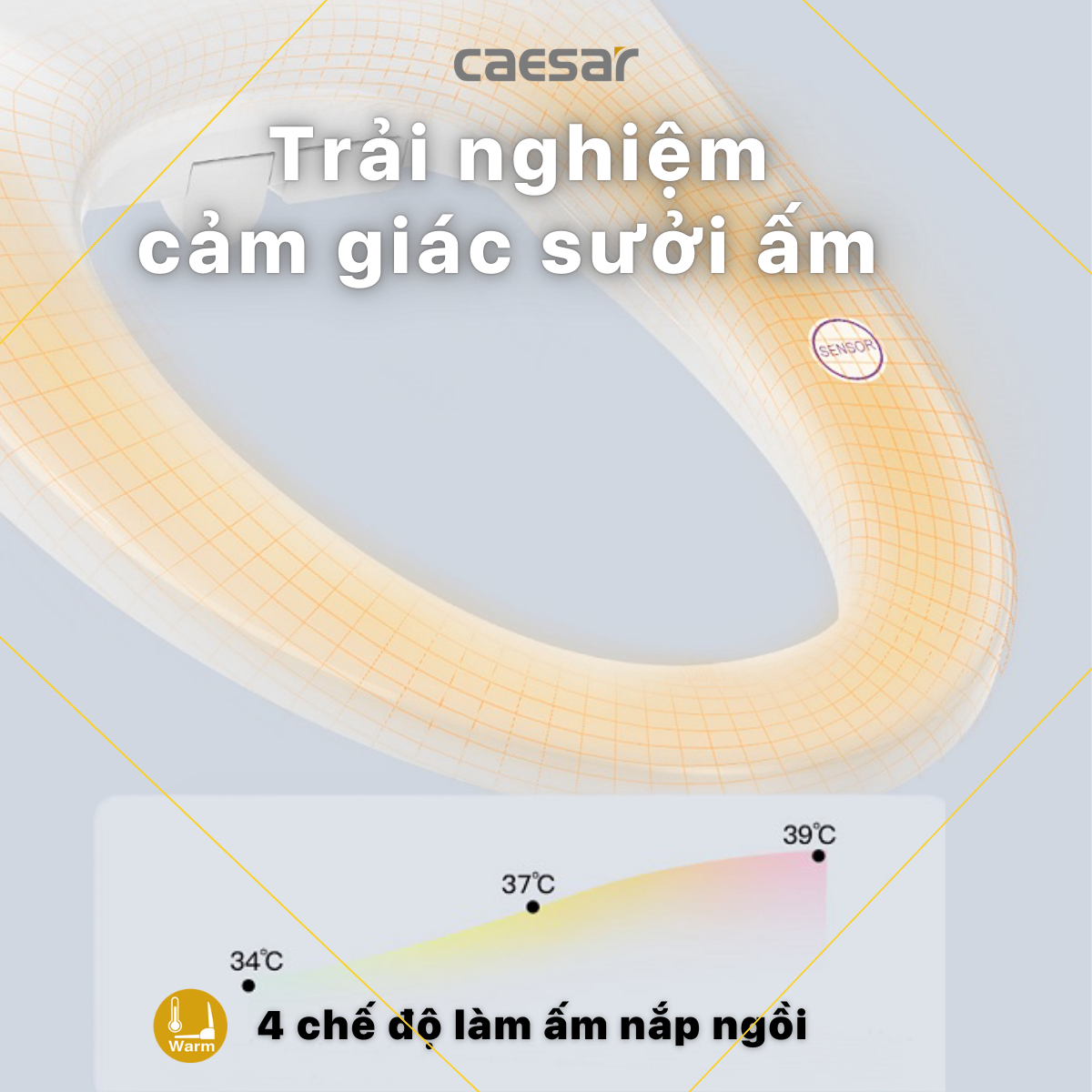 Bàn Cầu một khối kết hợp với nắp điện tử Caesar C1375F/TAF610H