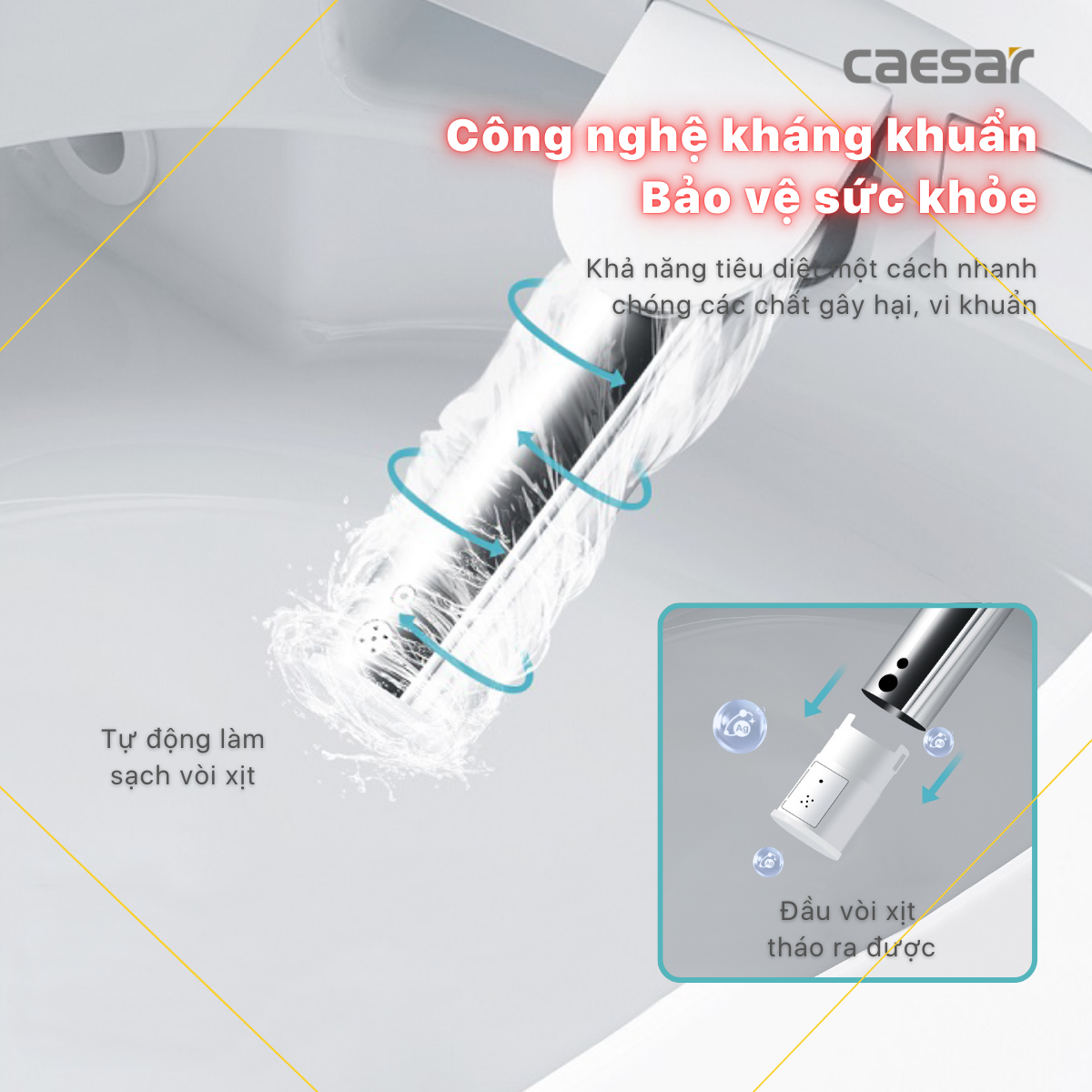 Bàn Cầu một khối kết hợp với nắp điện tử Caesar C1375F/TAF610H
