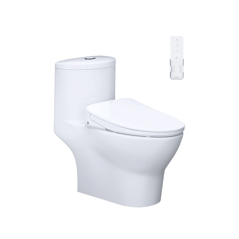 Bàn Cầu một khối kết hợp với nắp điện tử Caesar C1375F/TAF710H