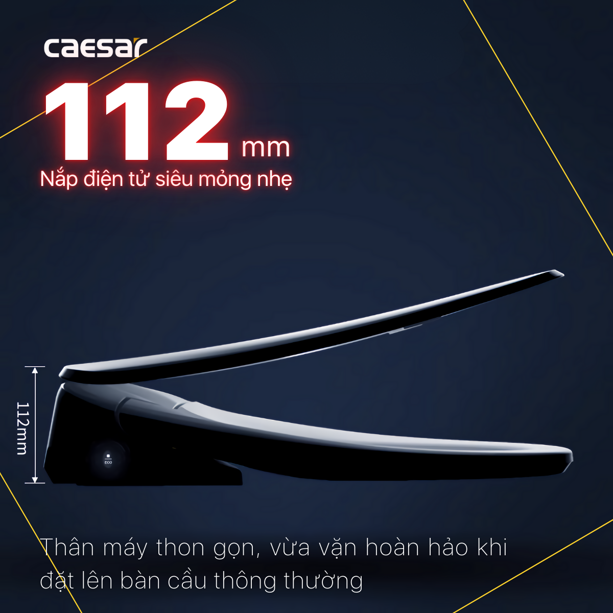 Bàn Cầu một khối kết hợp với nắp điện tử Caesar C1375F/TAF710H
