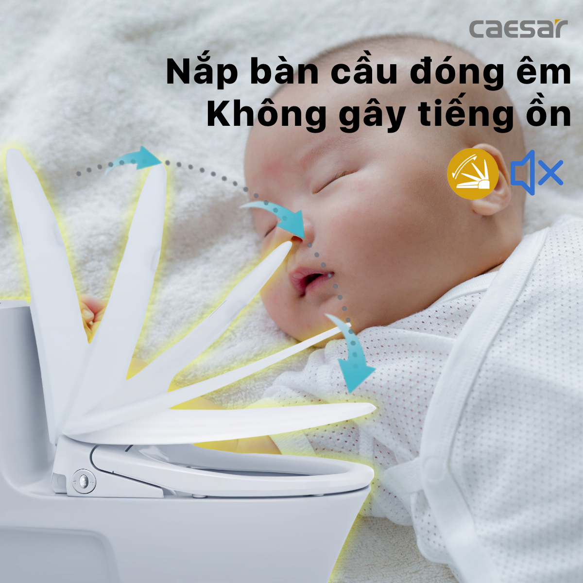 Bàn Cầu một khối kết hợp với nắp điện tử Caesar C1375F/TAF710H