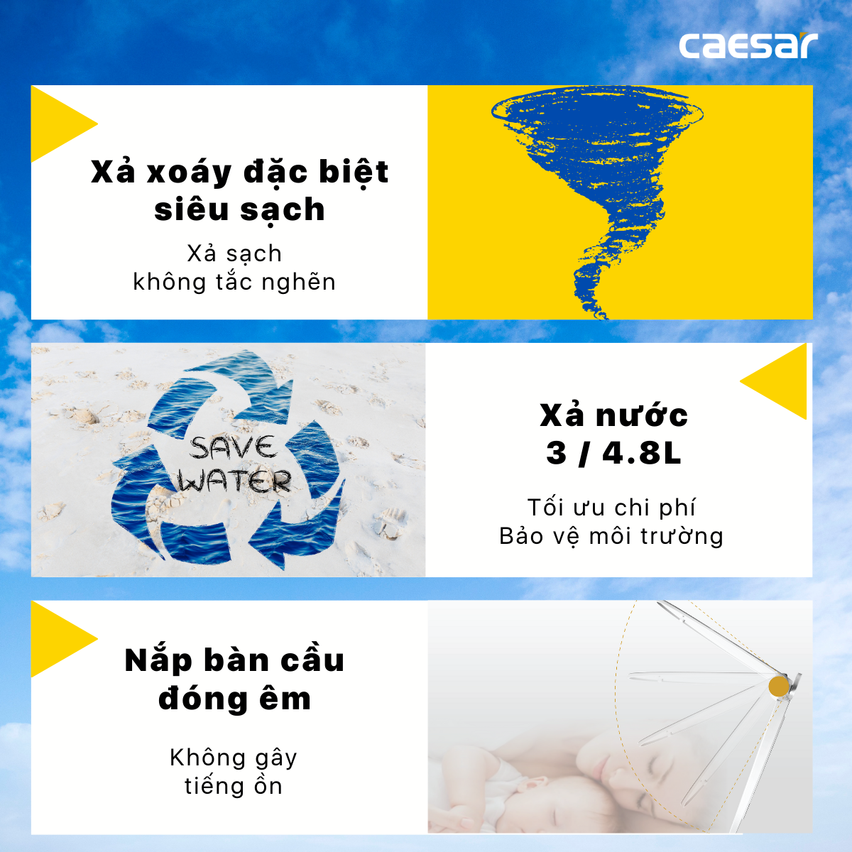 Bàn cầu kết hợp nắp cơ đa năng Caesar C1391F/TAF060