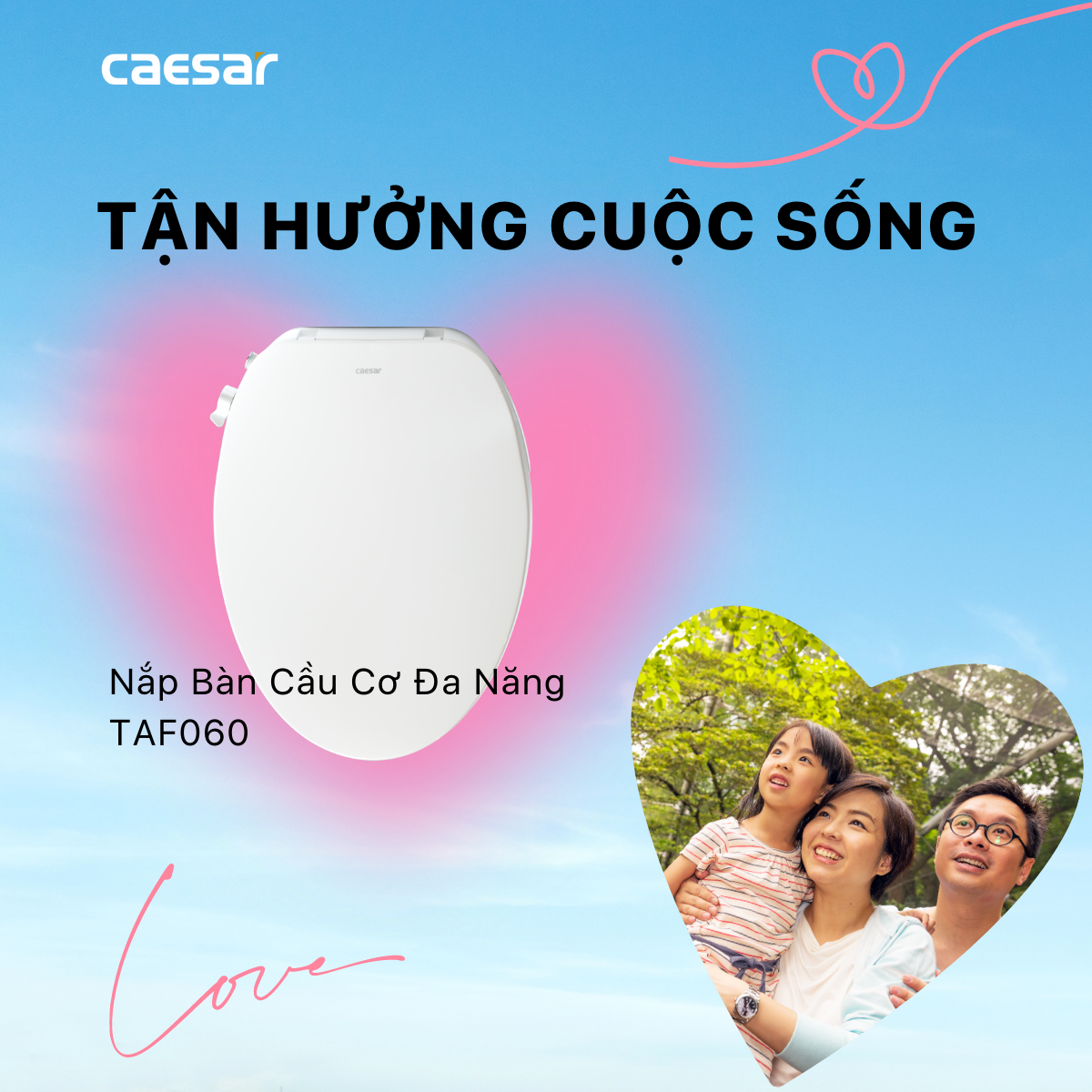 Bàn cầu kết hợp nắp cơ đa năng Caesar C1391F/TAF060