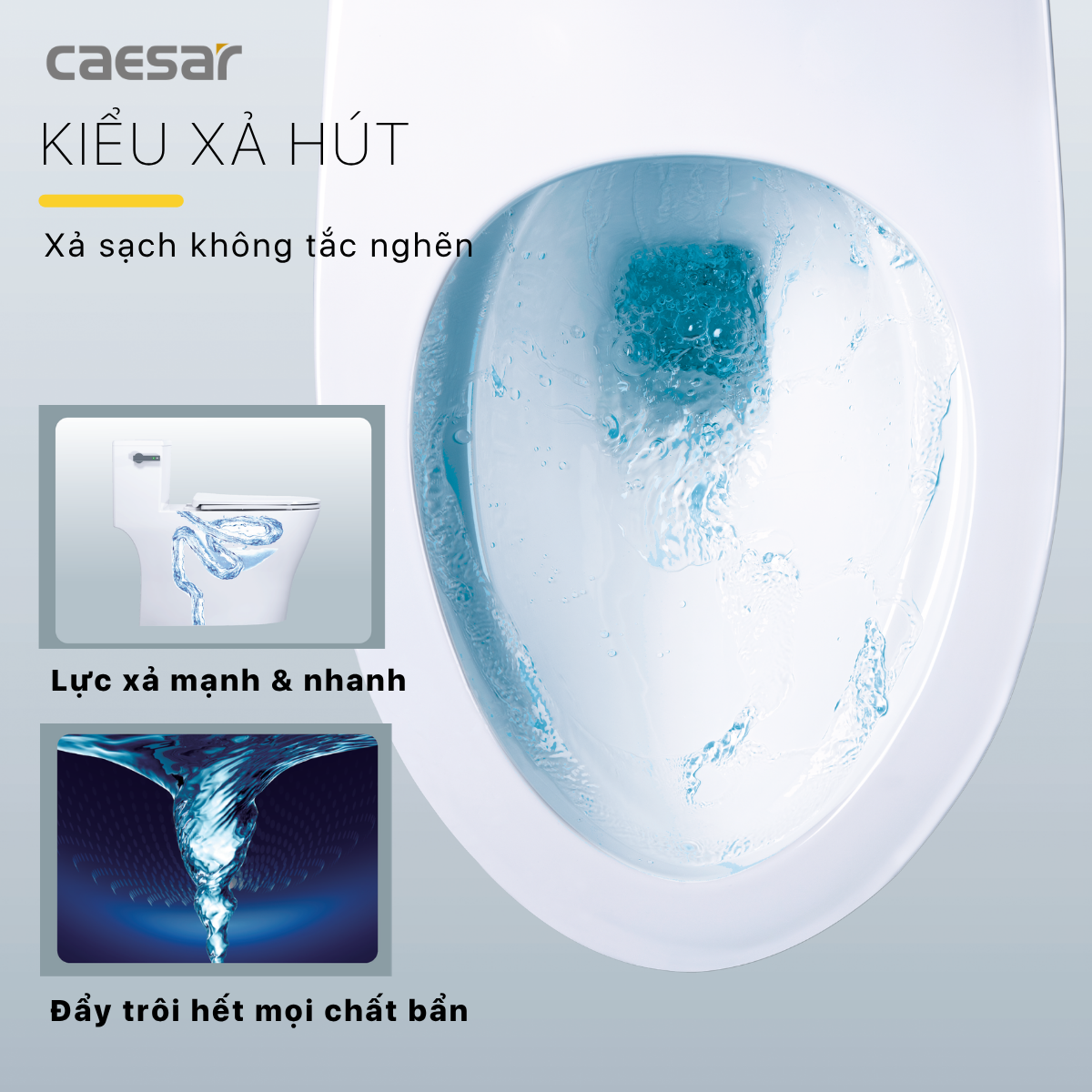 Bàn Cầu Một Khối Nắp Êm Caesar C1393