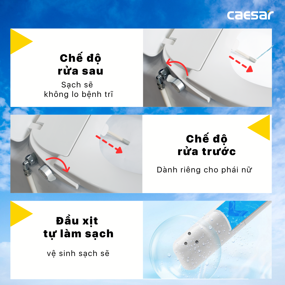 Bàn cầu kết hợp nắp cơ đa năng Caesar C1393F/TAF060