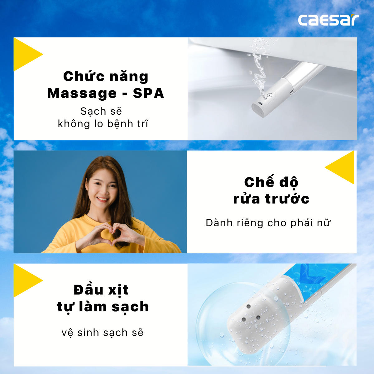Bàn Cầu Một Khối kết hợp nắp điện tử Caesar C1393F/TAF400H