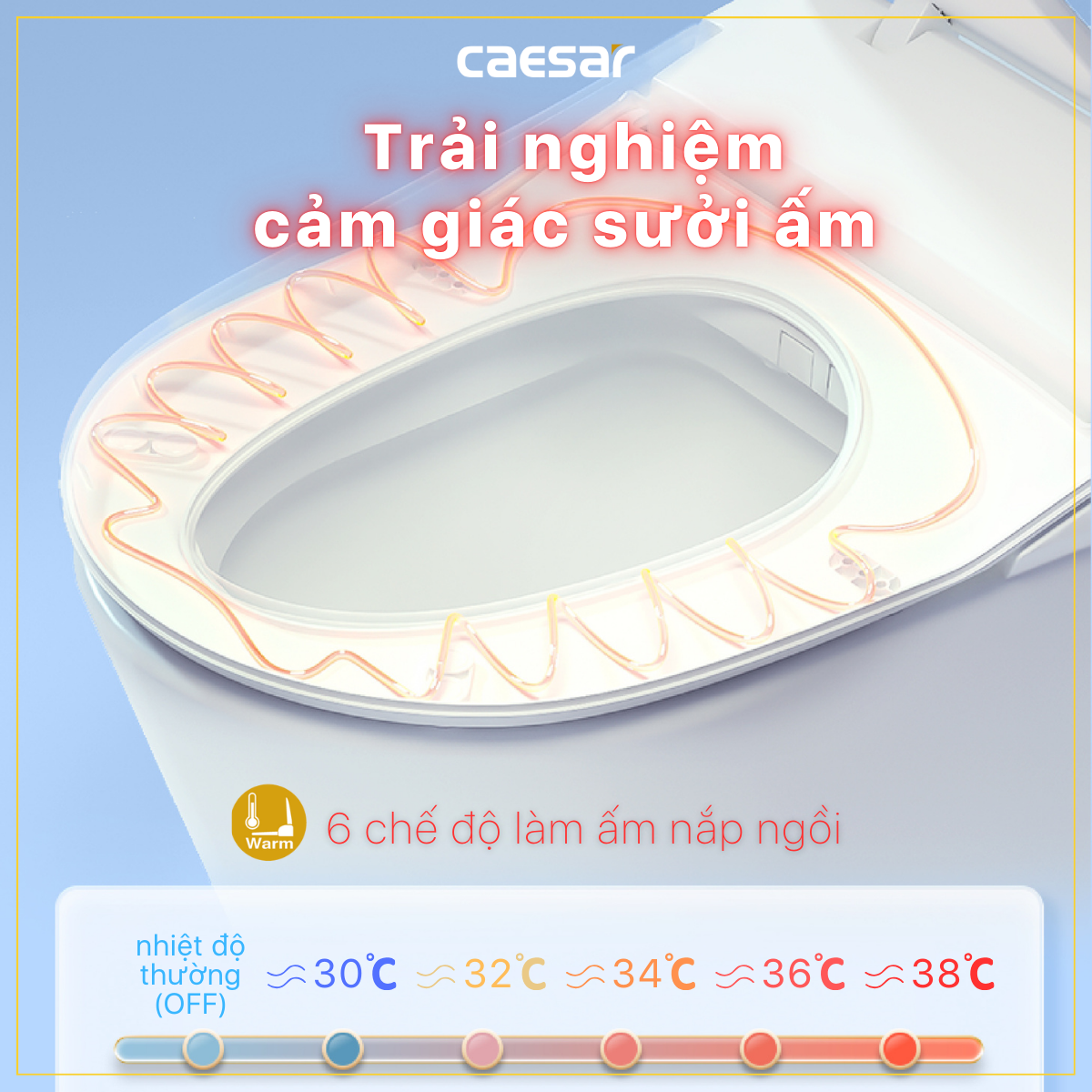 Bàn Cầu Một Khối kết hợp nắp điện tử Caesar C1393F/TAF710H