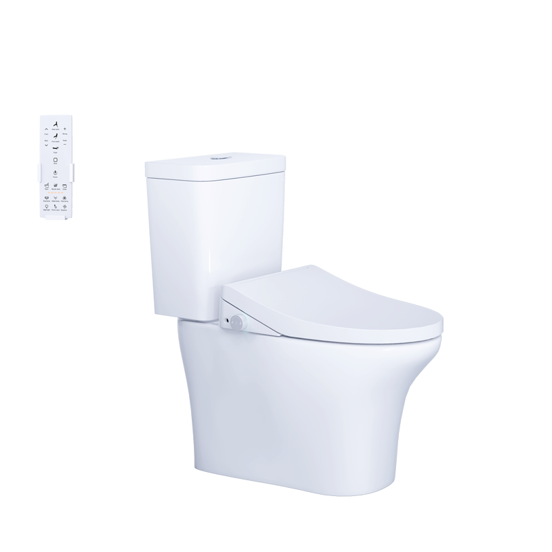 Bàn Cầu hai khối kết hợp nắp Thông Minh Caesar CD1341/TAF512H