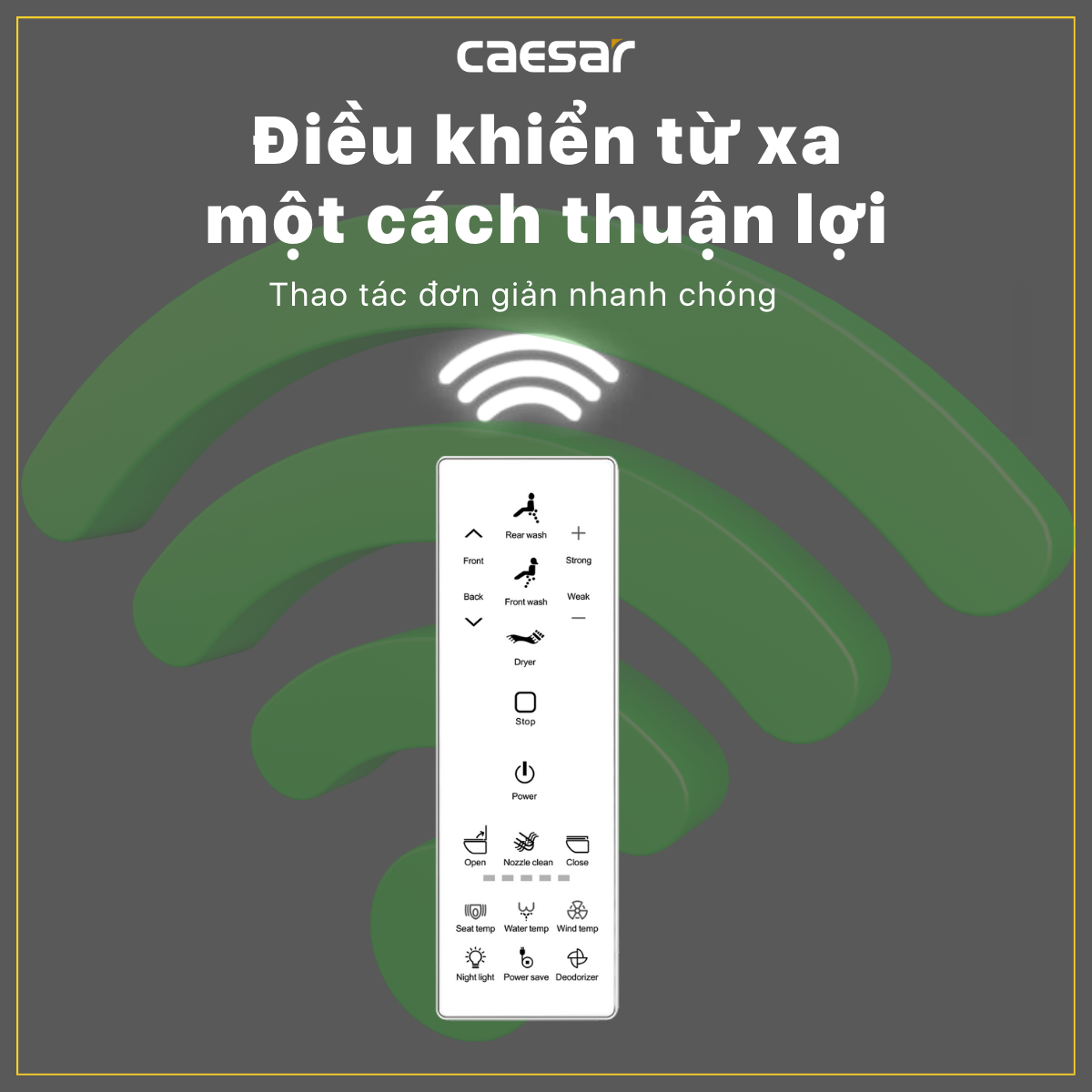 Bàn Cầu hai khối kết hợp nắp Thông Minh Caesar CD1341/TAF512H