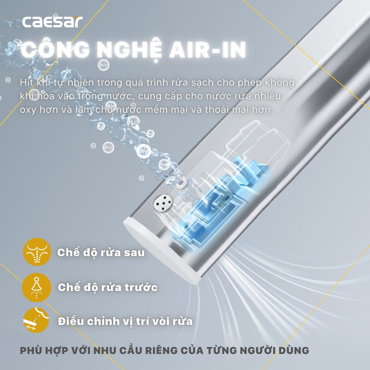 Bàn Cầu hai khối kết hợp nắp Thông Minh Caesar CD1341/TAF610H