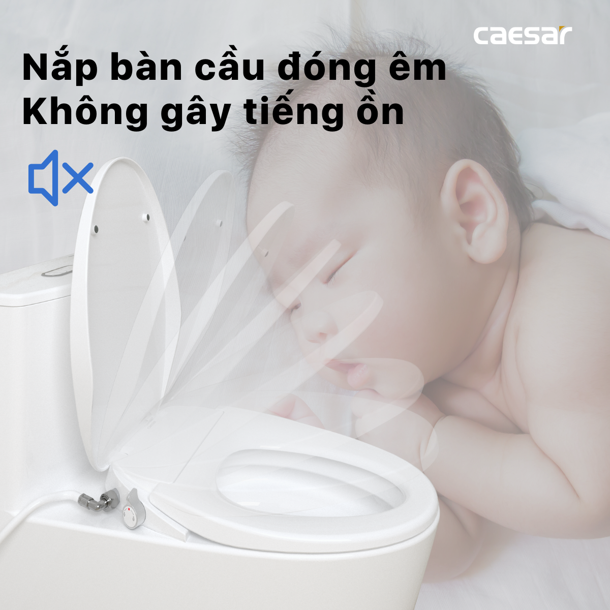 Bàn cầu kết hợp nắp cơ đa năng Caesar CD1342/TAF060