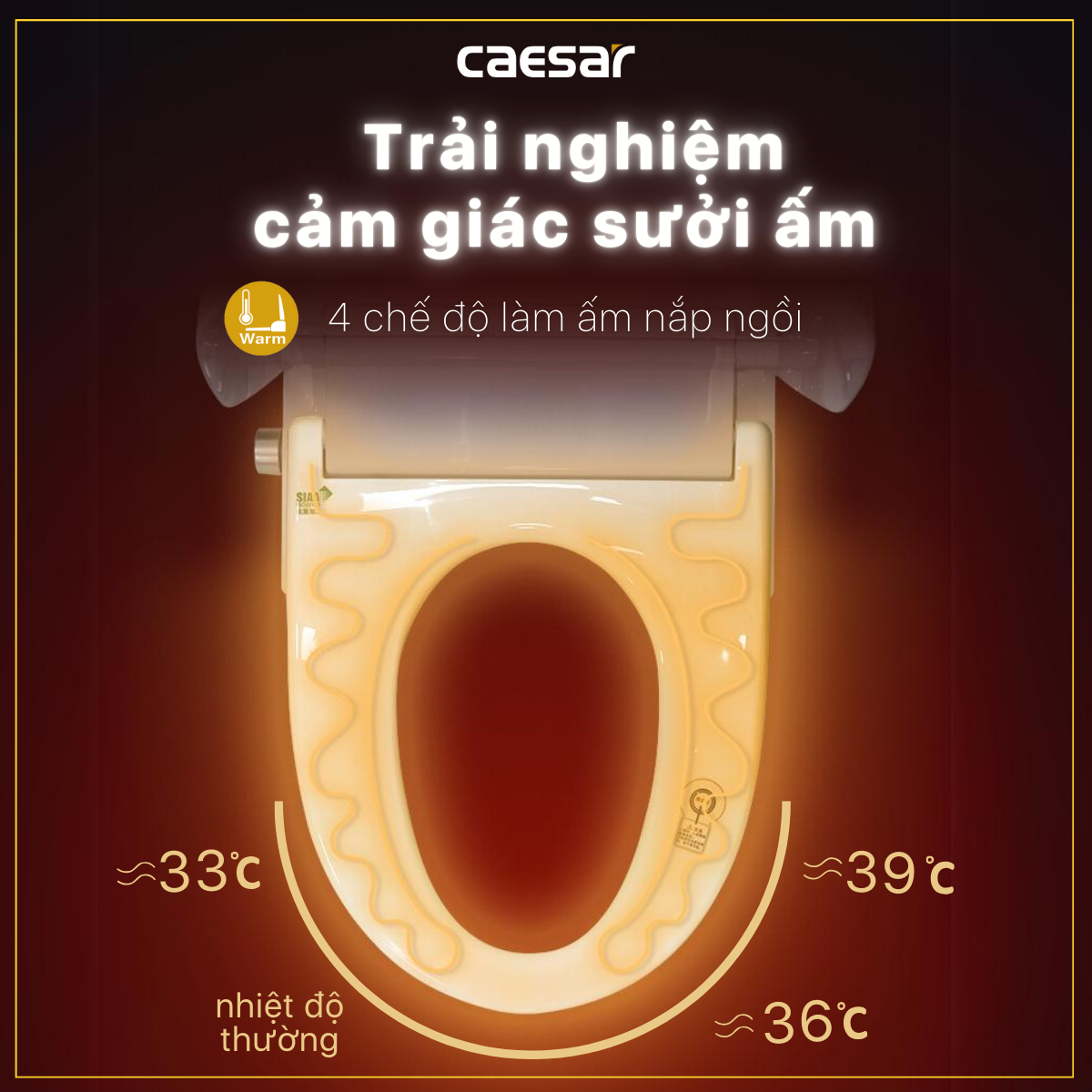 Bàn Cầu hai khối kết hợp với nắp điện tử Caesar CT1325/TAF512H