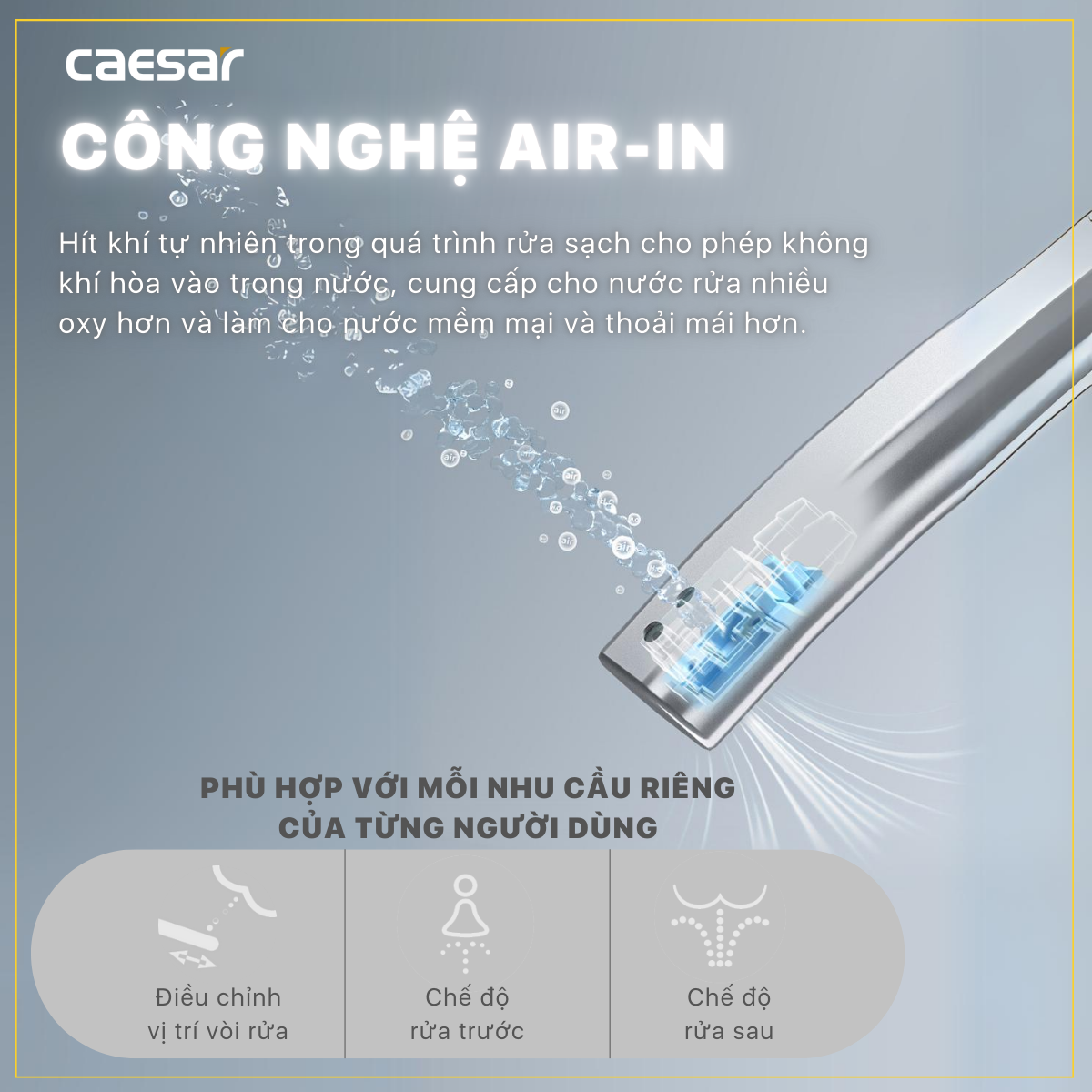 Bàn Cầu hai khối kết hợp với nắp điện tử Caesar CT1325/TAF512H