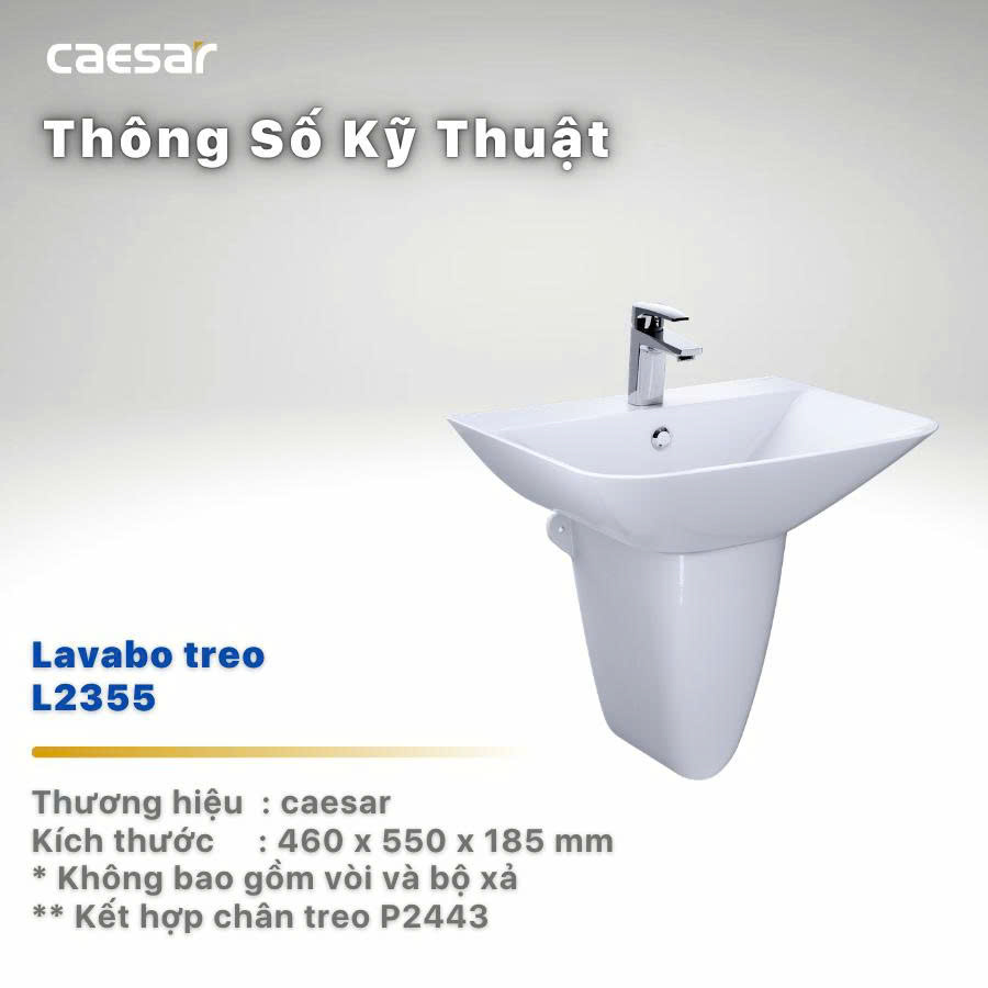 Lavabo treo Caesar L2355/P2443