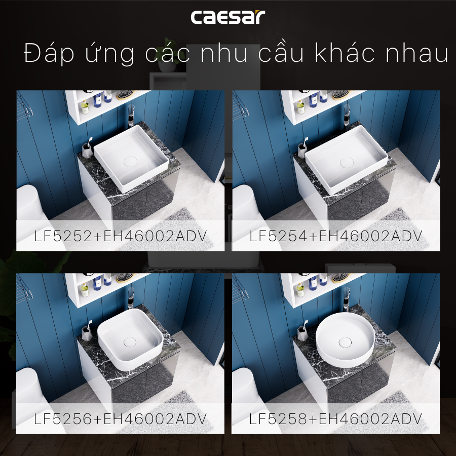 Lavabo kết hợp tủ treo Caesar L5262/EH46002ADV