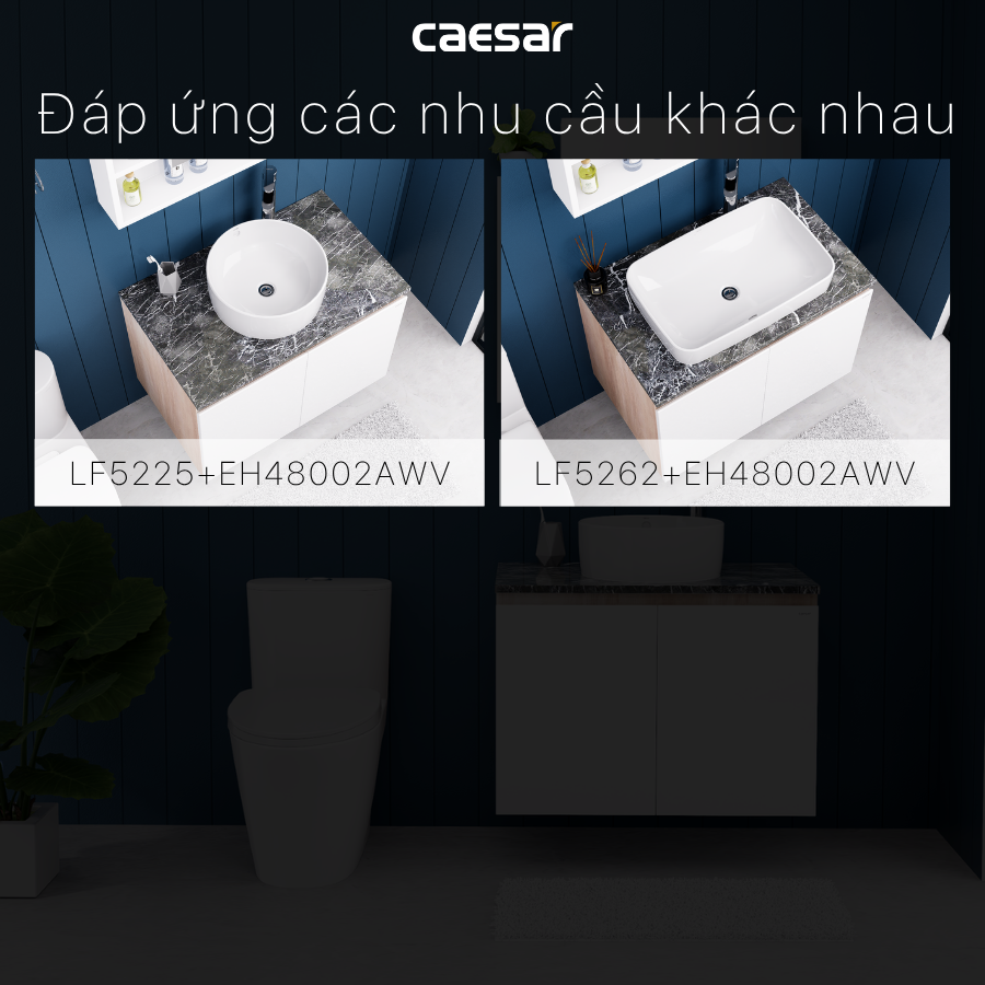 Lavabo kết hợp tủ treo Caesar L5262/EH48002AWV