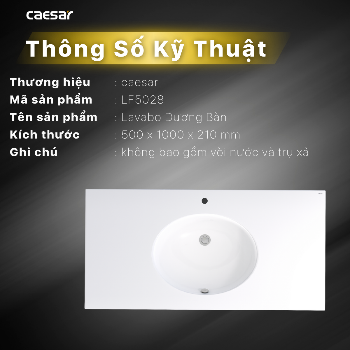 Lavabo Dương Bàn Caesar LF5028