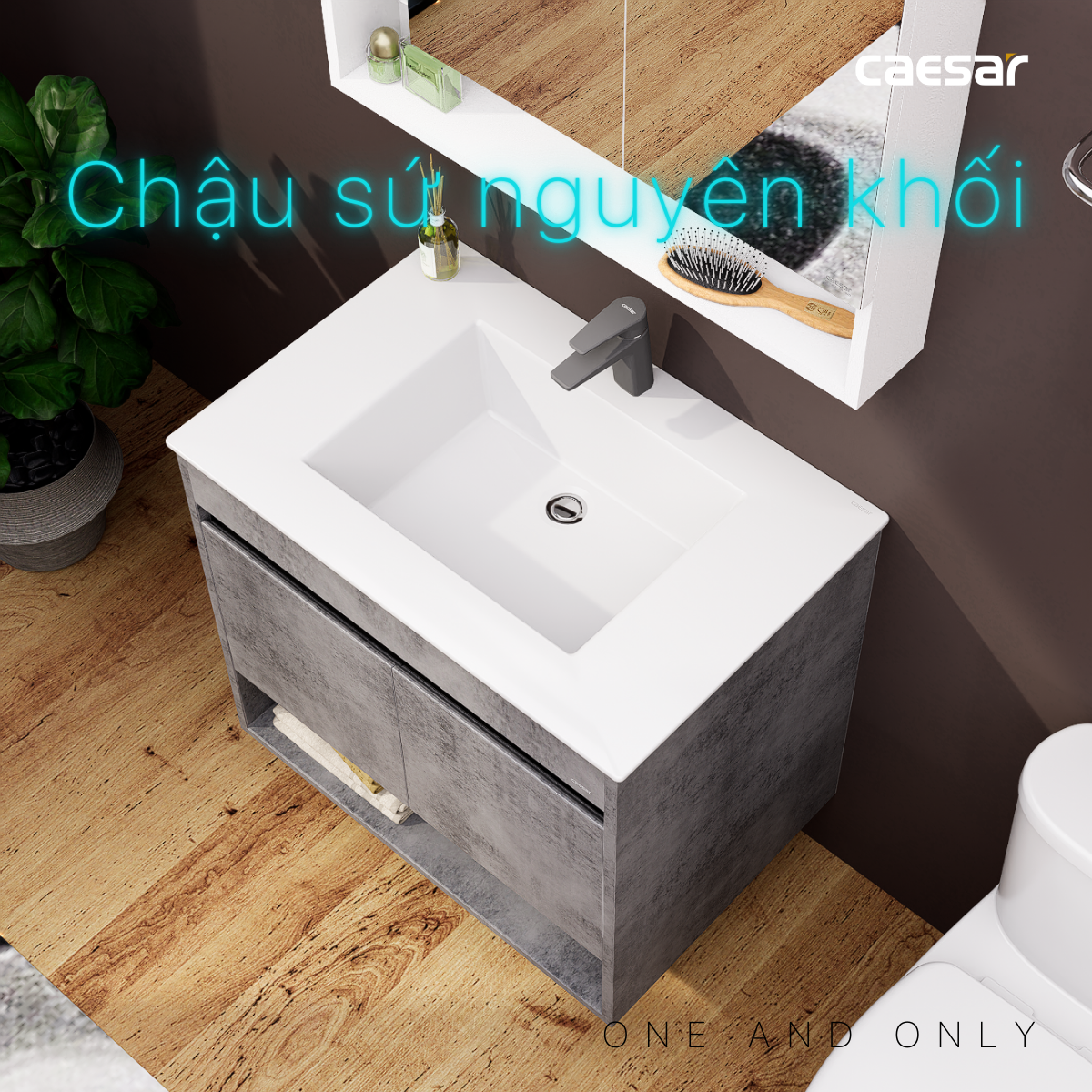 Lavabo kết hợp tủ treo Caesar LF5032/EH05032ASV