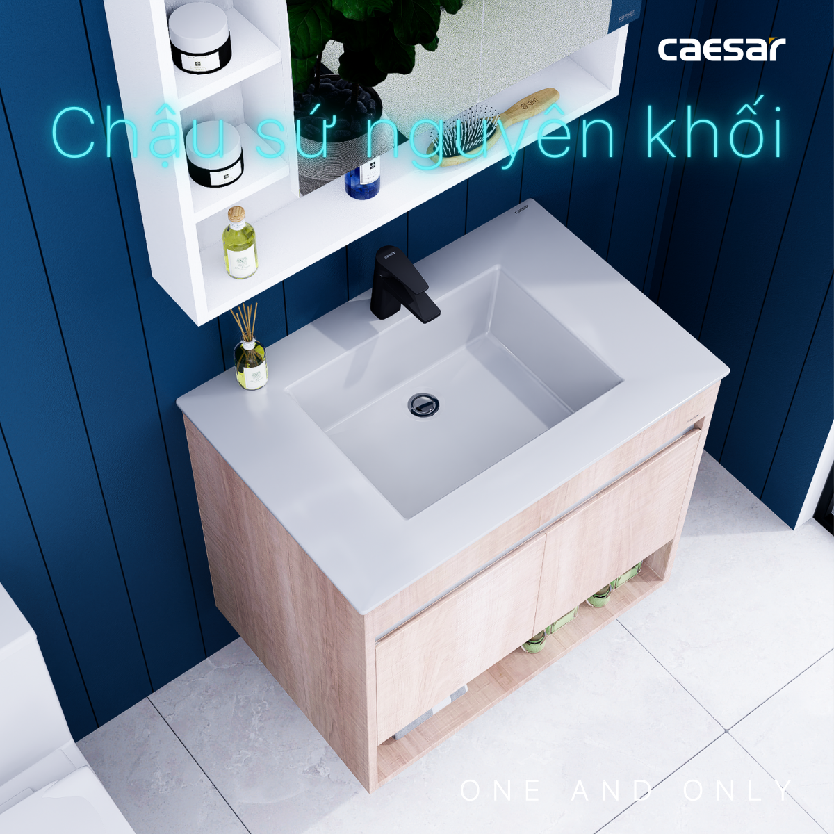 Lavabo kết hợp tủ treo Caesar LF5032/EH15032AW7V