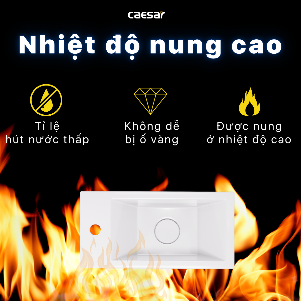 Lavabô Vuông Treo Caesar LF5239L
