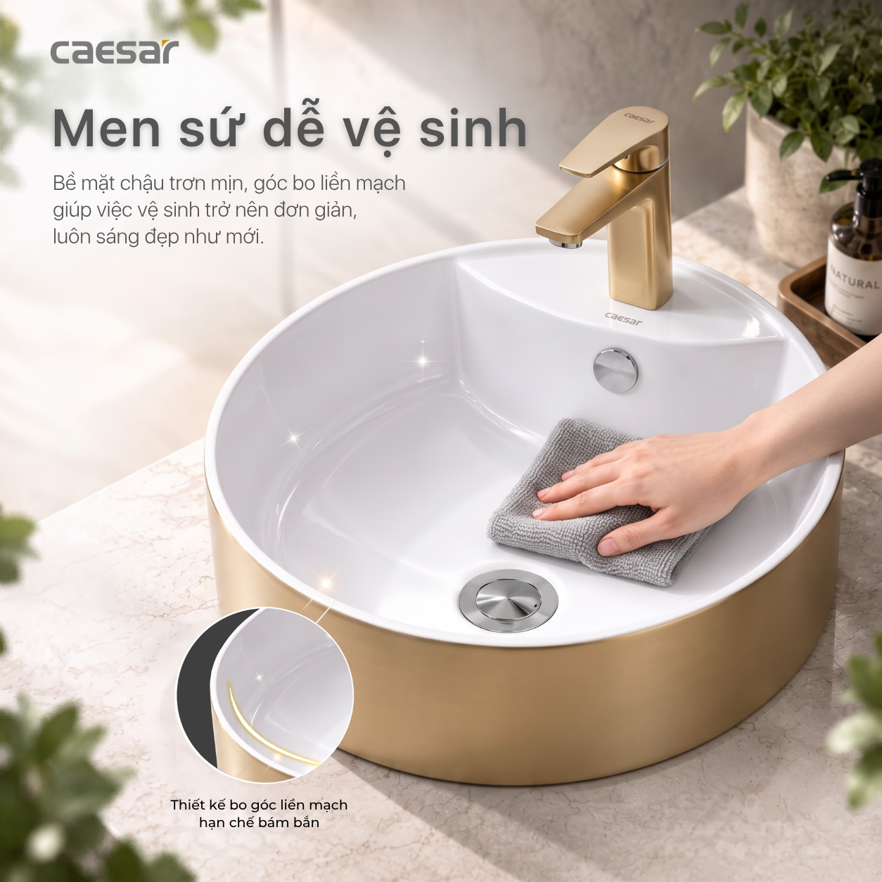 Lavabo Đặt Trên Bàn Caesar LF5240G