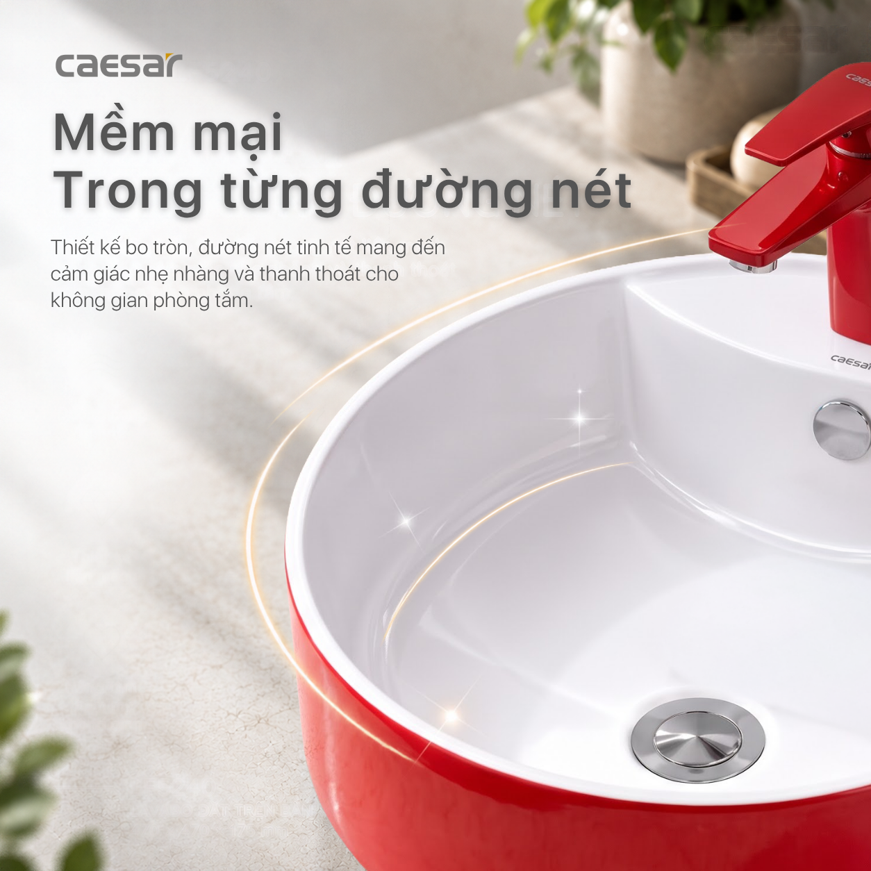 Lavabo Đặt Trên Bàn Caesar LF5240R
