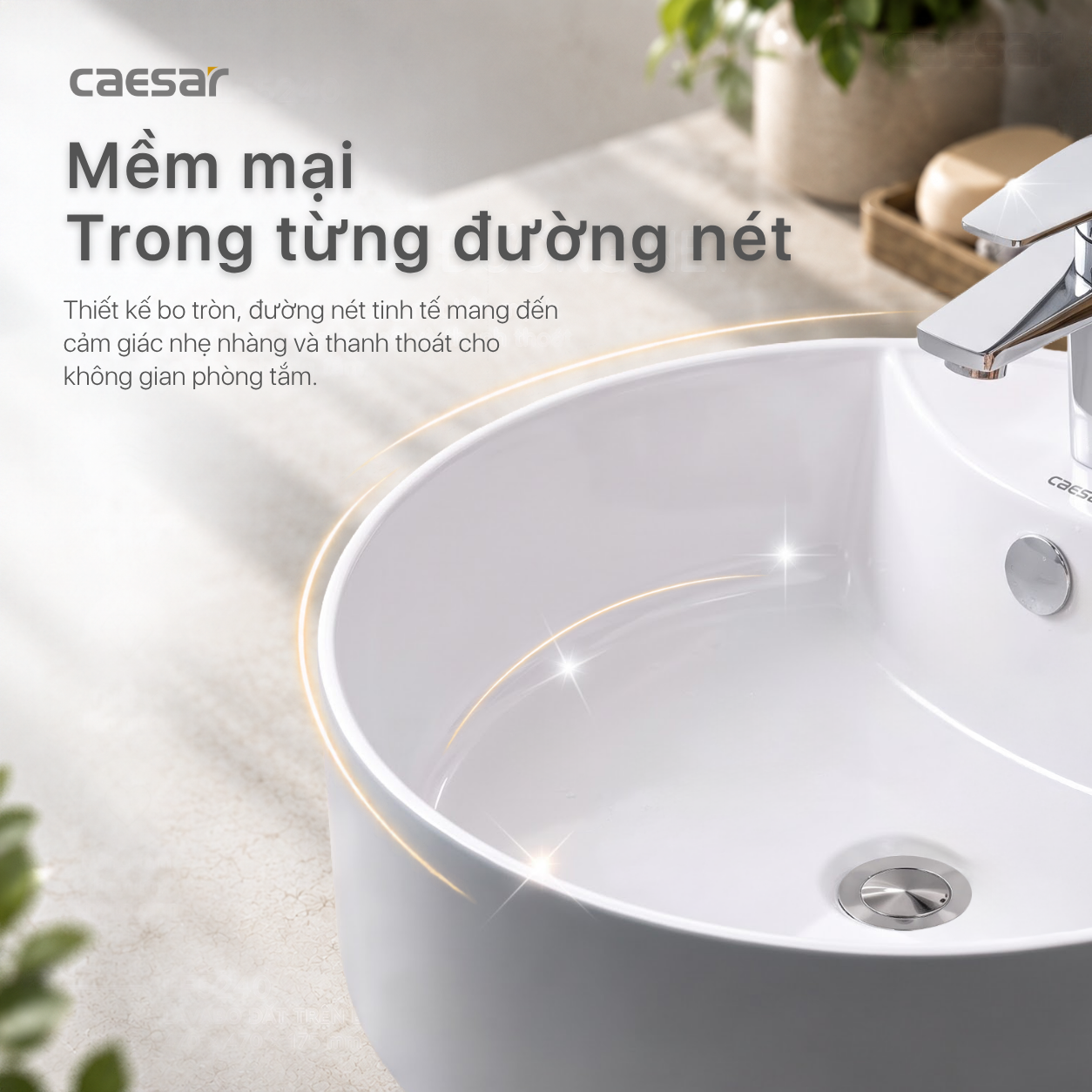 Lavabo Đặt Trên Bàn Caesar LF5240S