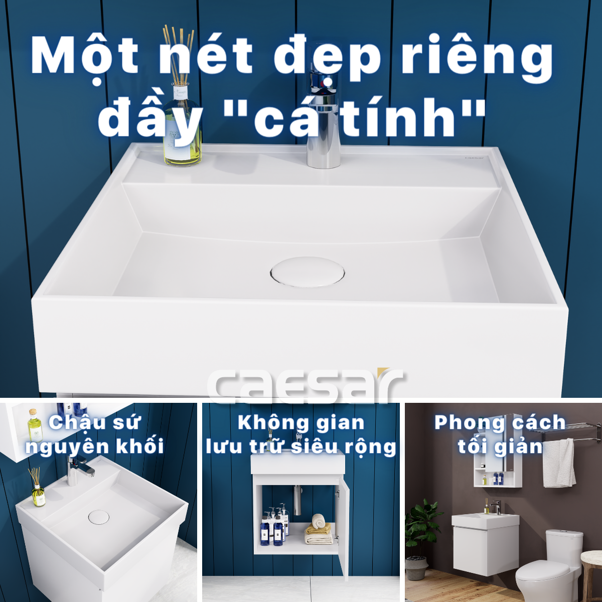 Lavabo treo tường / Lavabo đặt trên bàn Caesar LF5380