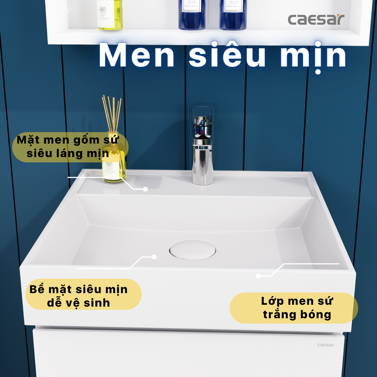Lavabo treo tường / Lavabo đặt trên bàn Caesar LF5380