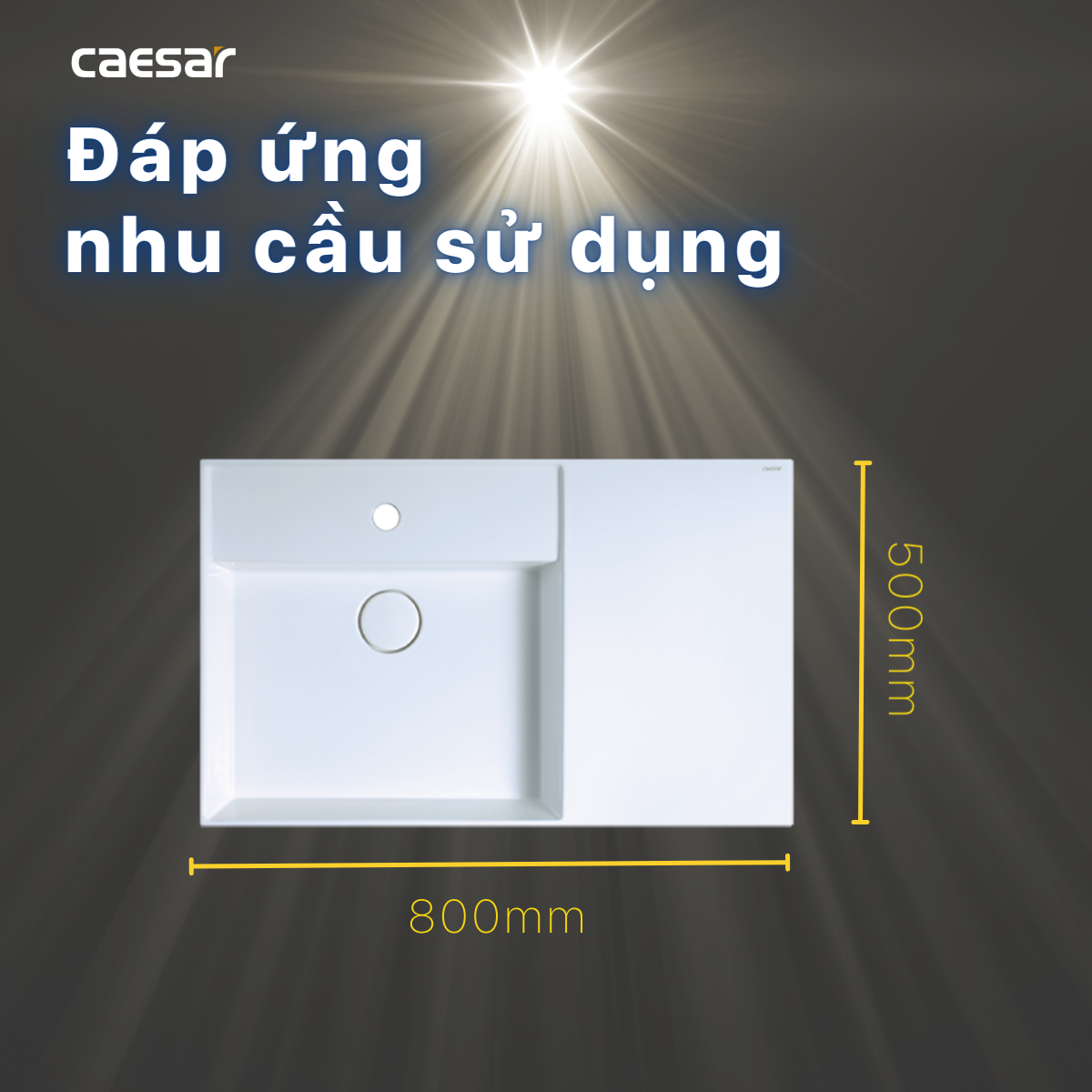 Lavabo treo tường / Lavabo đặt trên bàn Caesar LF5382