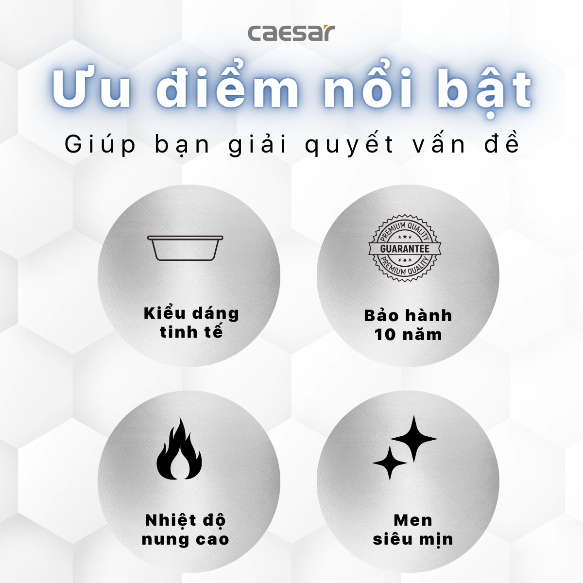 Lavabo treo tường / Lavabo đặt trên bàn Caesar LF5382