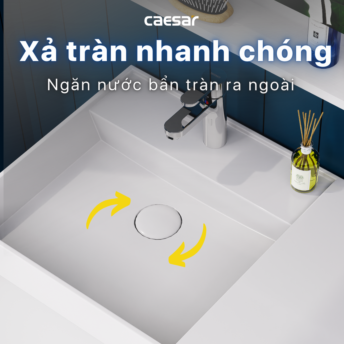 Lavabo treo tường / Lavabo đặt trên bàn Caesar LF5382