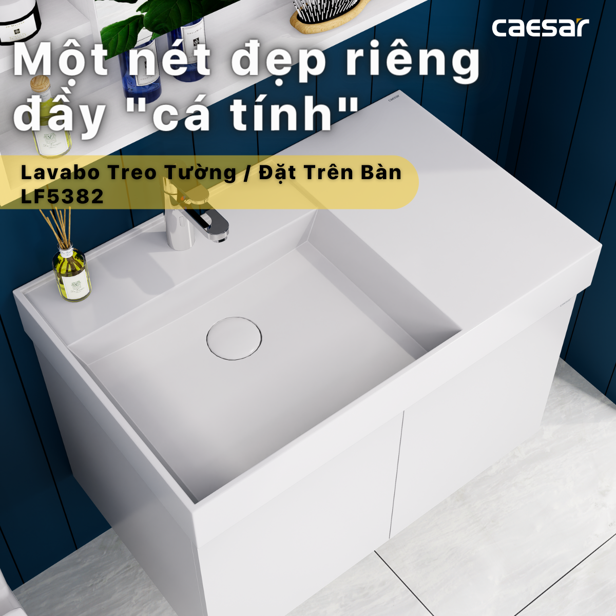 Lavabo treo tường / Lavabo đặt trên bàn Caesar LF5382