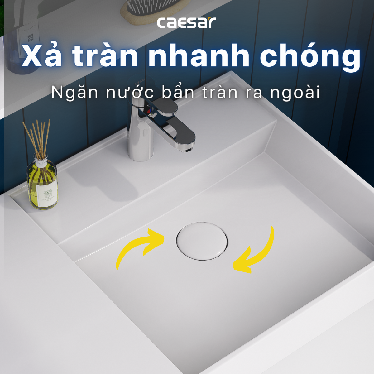 Lavabo treo tường / Lavabo đặt trên bàn Caesar LF5384