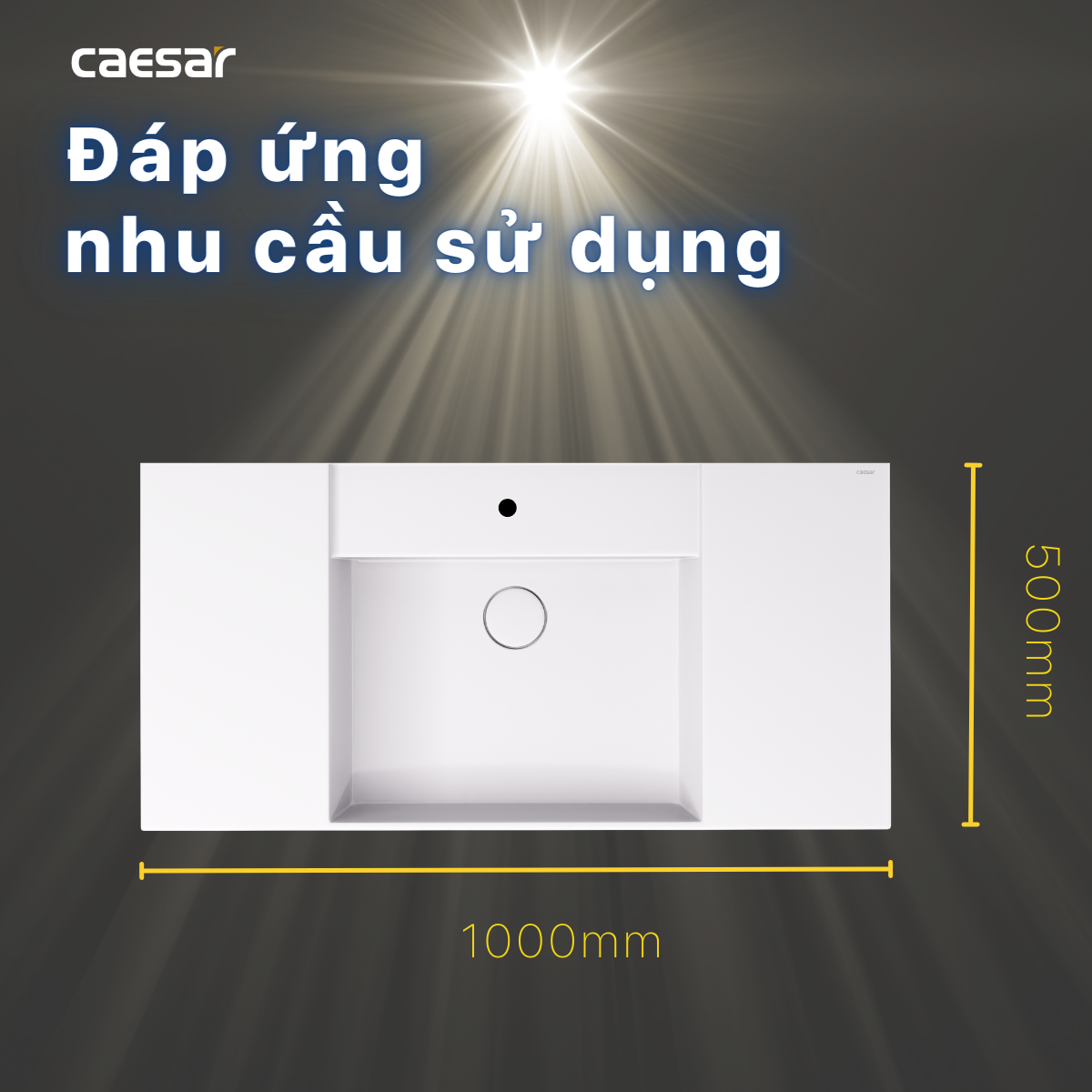 Lavabo treo tường / Lavabo đặt trên bàn Caesar LF5386