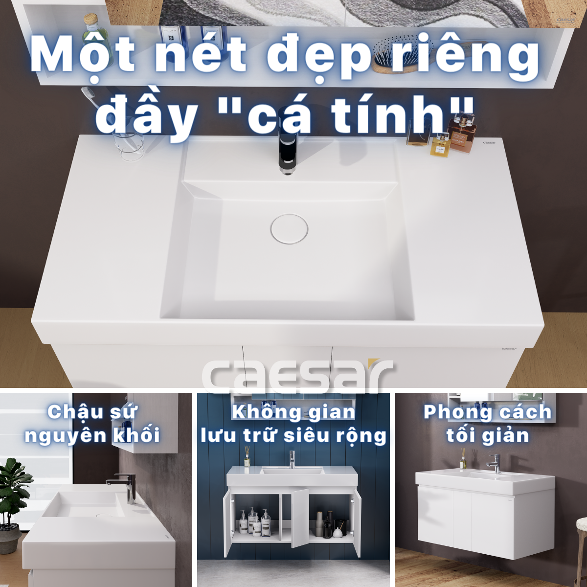 Lavabo treo tường / Lavabo đặt trên bàn Caesar LF5386