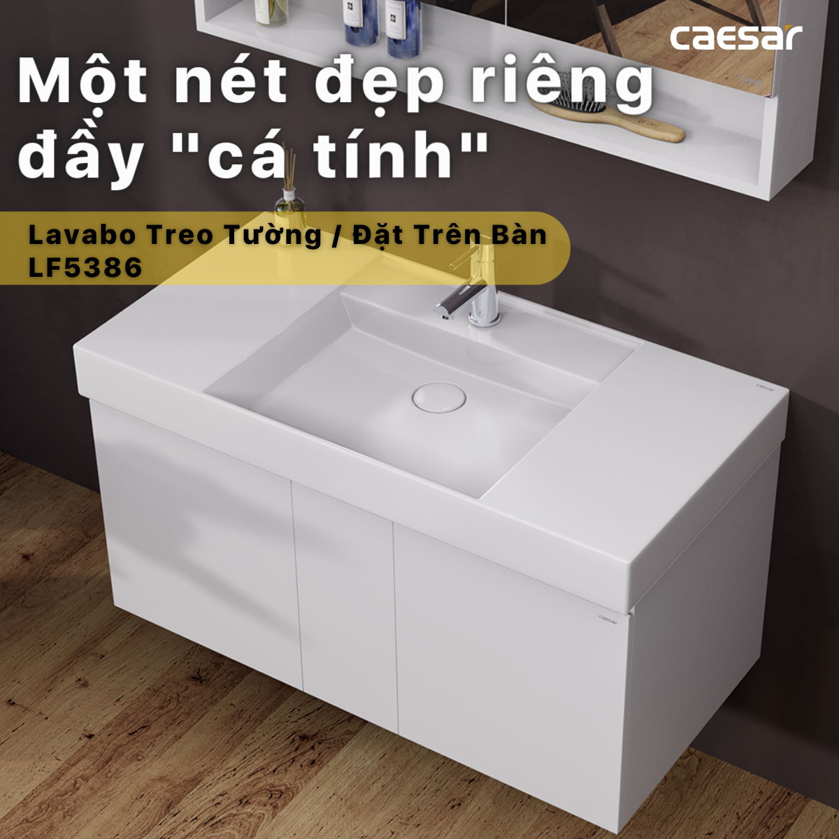 Lavabo treo tường / Lavabo đặt trên bàn Caesar LF5386