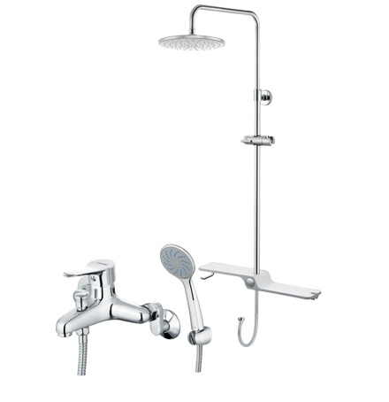 Bộ vòi sen cây nóng lạnh S333C+BS126 Caesar