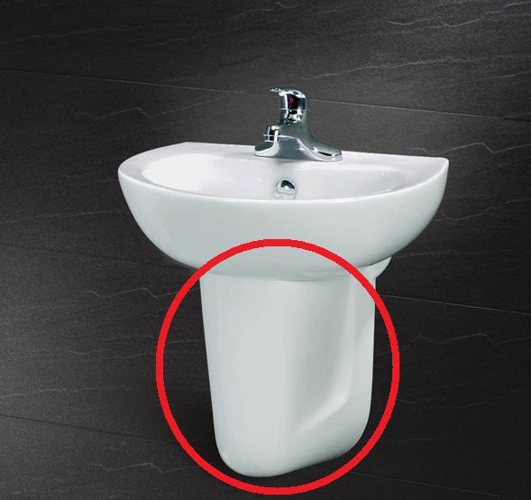 Chân chậu ngắn Caesar P2441 