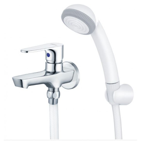 Vòi Sen Tắm Lạnh Caesar S063CP Dây Xi Tay 1 Chế Độ