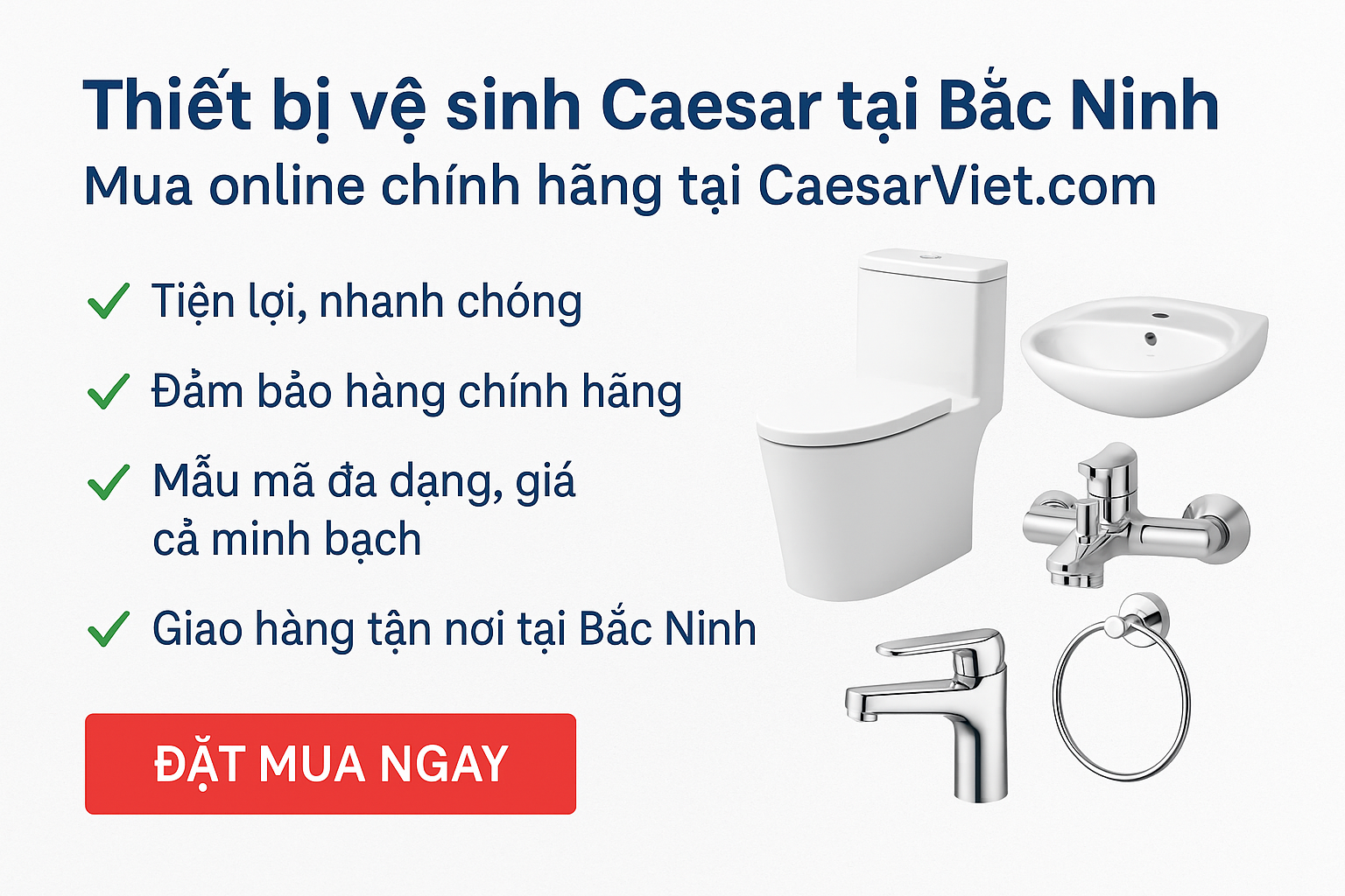 Ưu điểm vượt trội của thiết bị vệ sinh Caesar tại Bắc Ninh