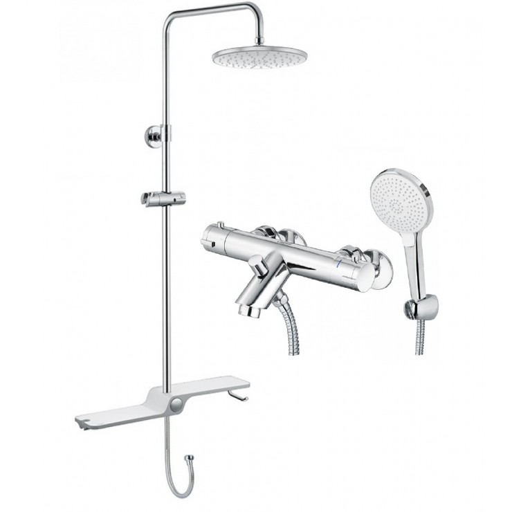 Bộ vòi sen cây Caesar TS617/BS126 nhiệt độ