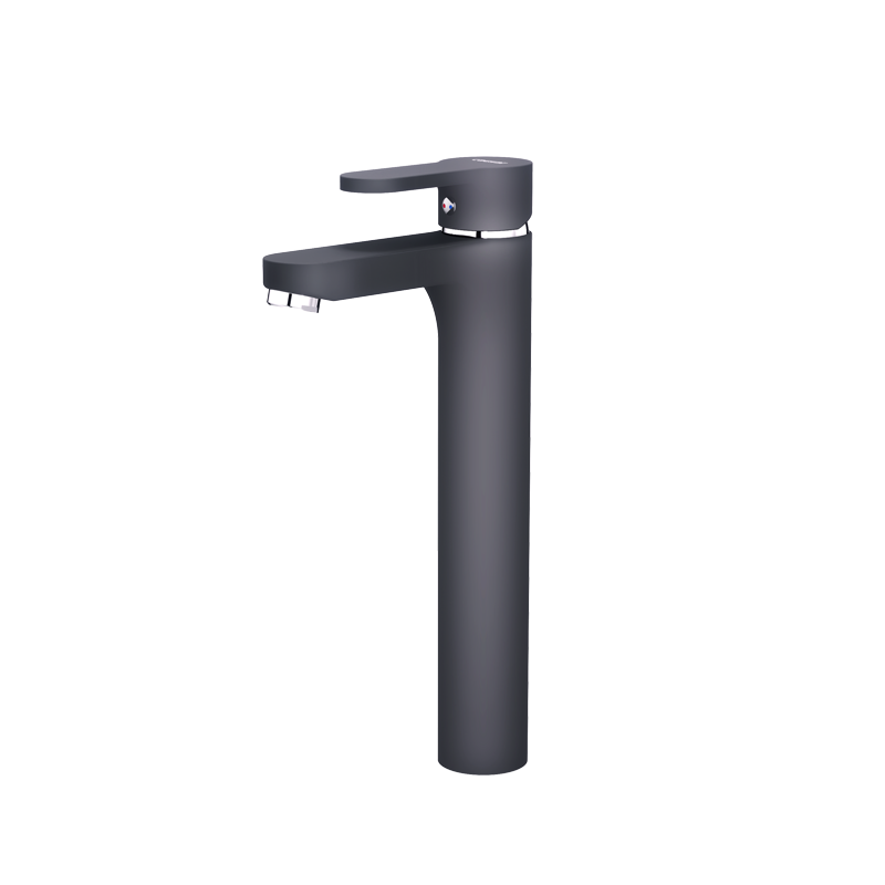 Vòi Lavabo Caesar Nóng Lạnh B571CBU Thân Cao Màu Đen