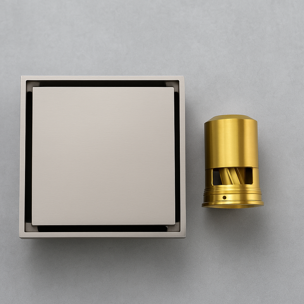 Thoát sàn cắt cạch phi 90, mặt 12x12cm
